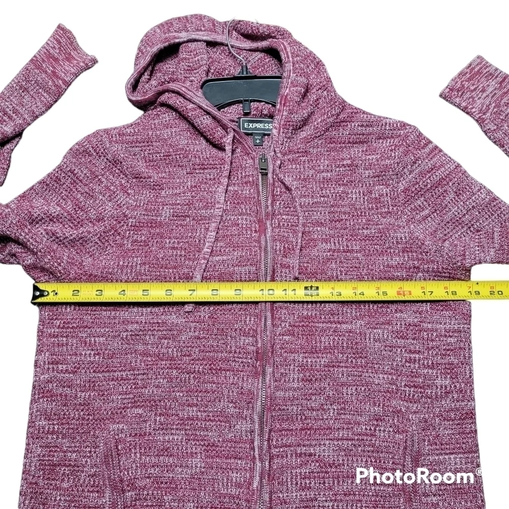 Express Full Zip Hooded‎ Sweater Knit Jacket Size Small